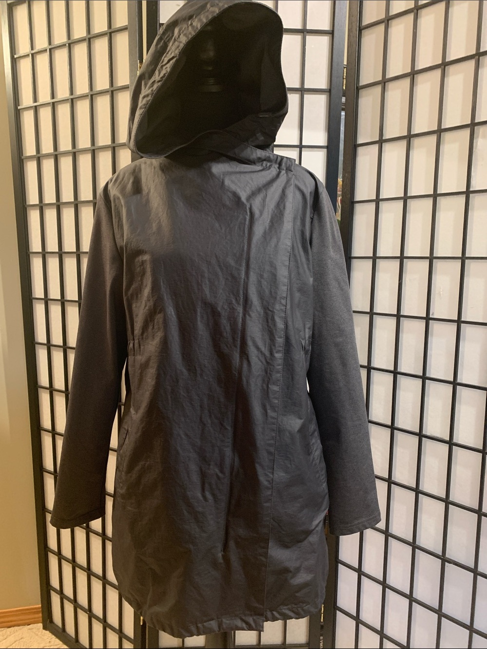 Mondetta Black Hooded Trench Coat/Rain coat